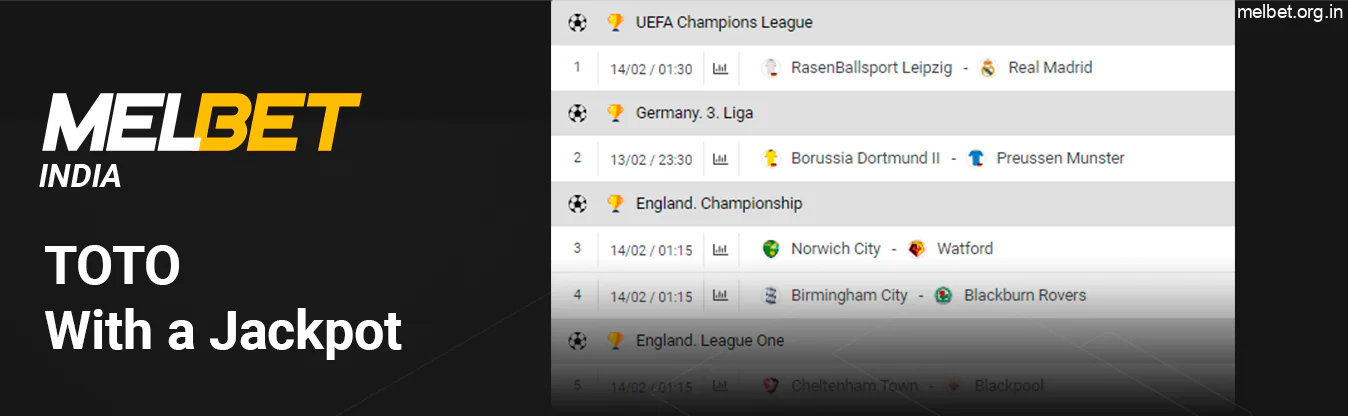 Melbet India - TOTO Sports Lottery